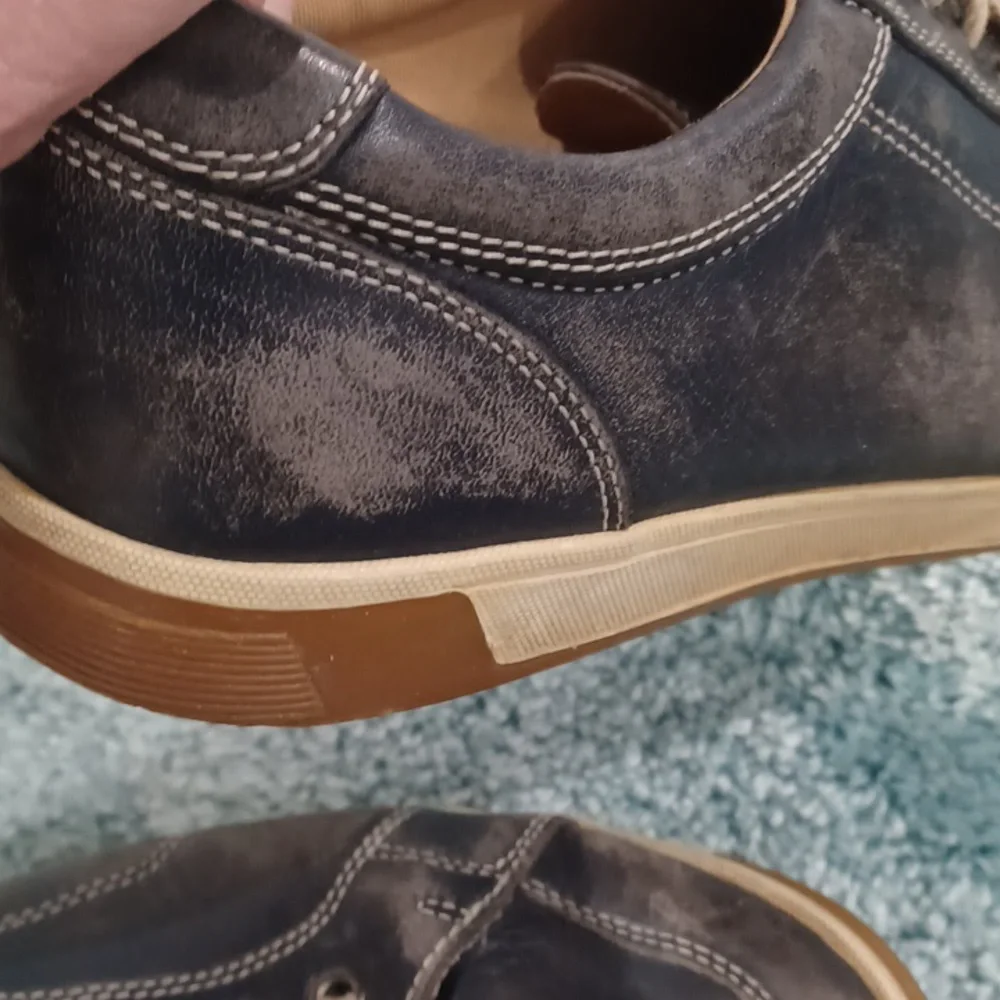 COLE HAAN Men's Blue Leather Sneakers size 9 M - Picture 6 of 16
